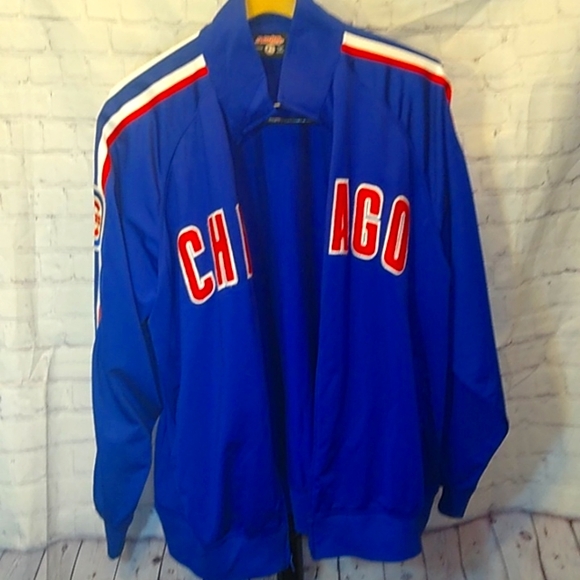 Old School Vintage Chicago Cubs Blue Zip up Jacket Men's XL Blue, - Picture 5 of 5